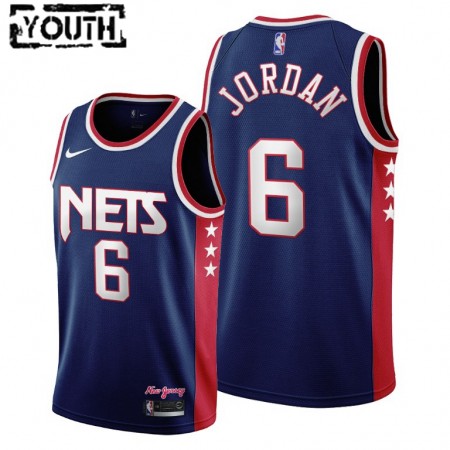 Maglia NBA Brooklyn Nets DeAndre Jordan 6 Nike 2021-22 City Edition Throwback 90s Swingman - Bambino
